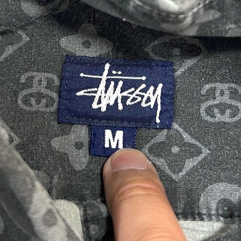USED】90'S STUSSY MONOGRAM S/S B.D SHIRT | KONBINI