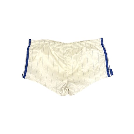 【USED】80's adidas RUNNING SHORTS PINSTRIPE WHITE MADE IN WEST GERMANY