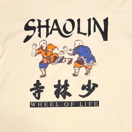 【USED】00's SHAOLIN “Wheel of Life” Kung Fu Graphic T-shirt