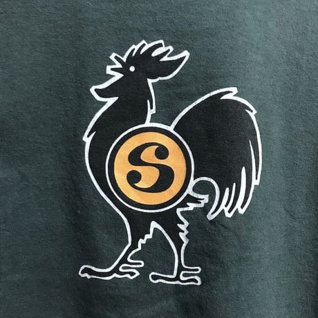 【USED】90'S STUSSY ROOSTER T-SHIRT