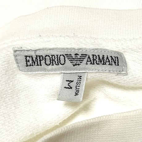 【USED】90's EMPORIO ARMANI CURVED LOGO SWEATSHIRT