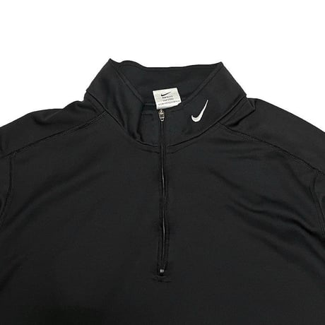 【USED】90'S NIKE-FIT HALF ZIP HI-NECK L/S TOP BLACK