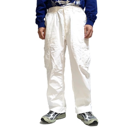 【USED】90'S-00'S POLO BY RALPH LAUREN CARGO PANTS WHITE 36/32