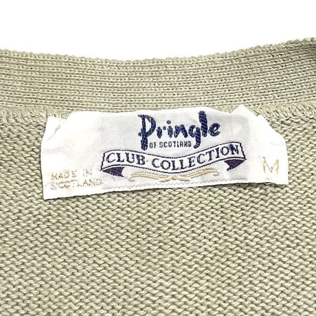 【USED】80'S-90'S PRINGLE OF SCOTLAND COTTON KNIT CARDIGAN