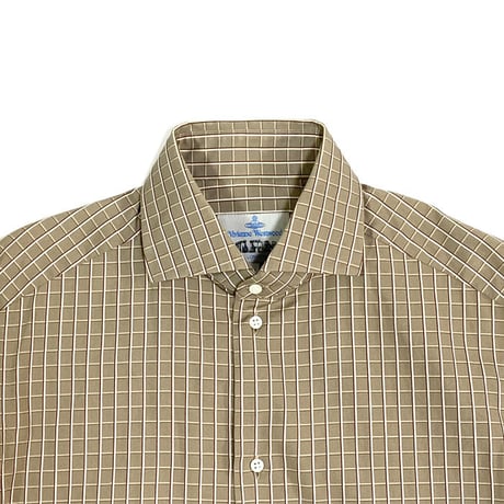 【USED】00'S VIVIENNE WESTWOOD MAN LATTICE CHECK SHIRT
