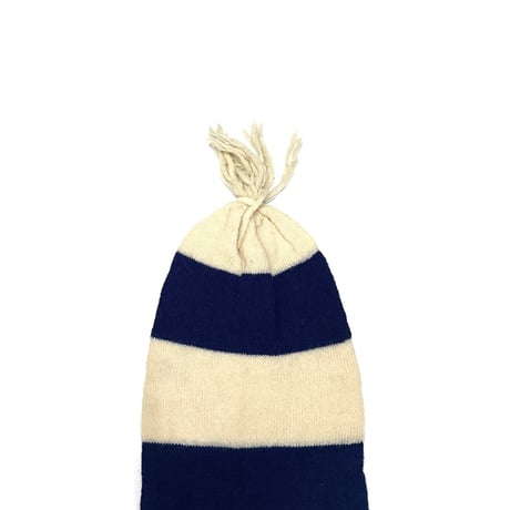 【USED】80's BORDER KNIT SCARF BEANIE