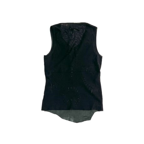 【USED】JEAN PAUL GAULTIER SOLEIL 2001SS LASER CUTTING LEATHER VEST