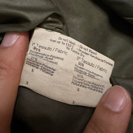 【USED】90's-00's FENDI JEANS Padded Field Coat in Military Green