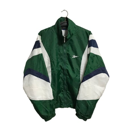 【USED】90'S REEBOK NYLON JACKET GREEN