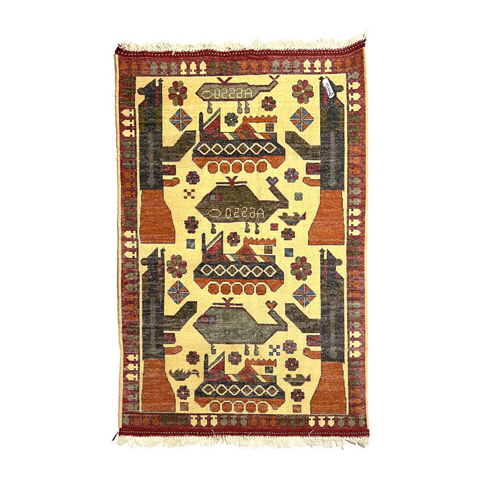USED】90'S-00'S HANDMADE AFGHAN WAR RUG ③ | KON USED】90'S-00'S HANDMADE AFGHAN WAR RUG ③ | KON