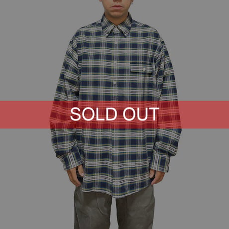 【USED】90'S-00'S J.CREW PULLOVER CHECK B.D. SHIRT