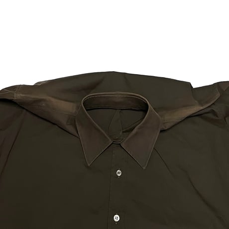 【USED】00's PRADA SHIRT BROWN KHAKI