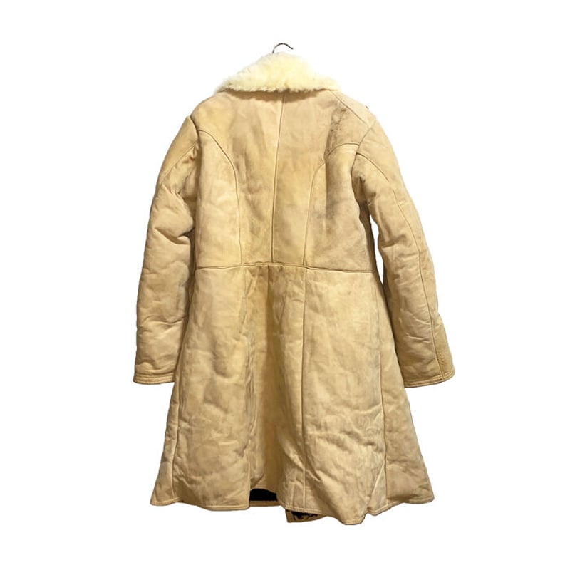 USED】70'S RUSSIAN ARMY MOUTON SHEEPSKIN COAT |
