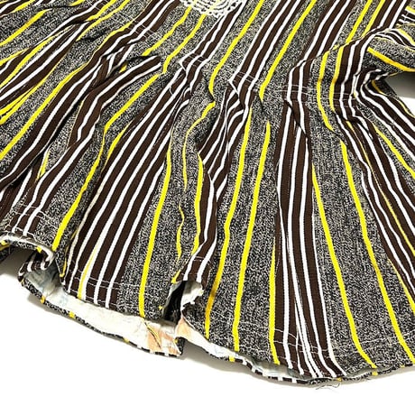【USED】00'S AFRICAN FUGU BATAKARI SMOCK JACKET YELLOW STRIPE