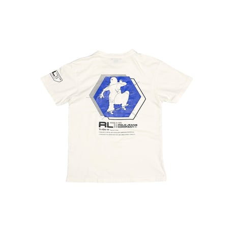 【USED】00's POLO JEANS CO. RALPH LAUREN "RL Ti"  Y2K Tech Skate Graphic T-shirt