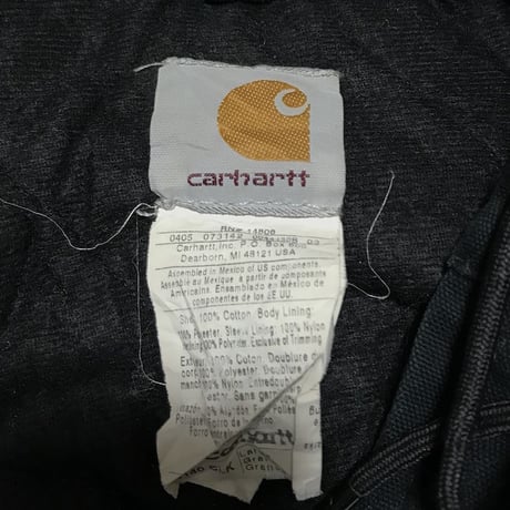 【USED】CARHARTT DUCK LAND HOODED JACKET WITH RICHARD HAMILTON DESIGN