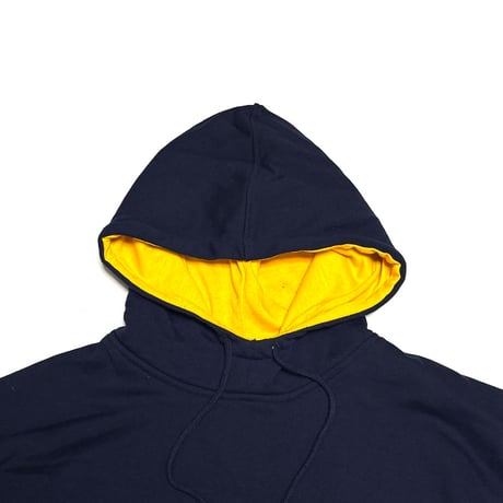 【USED】00's UMBRO AUTHENTIC Logo Hoodie Navy × Yellow