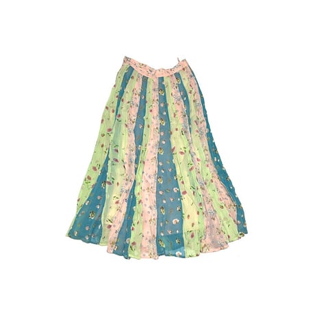 【USED】90's SANDY STARKMAN 3-COLORS FLOWER LONG SKIRT