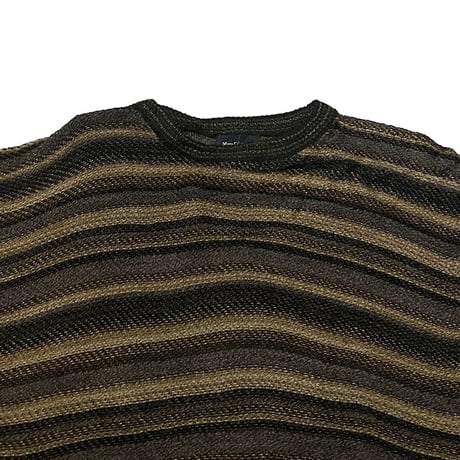 【USED】00'S Marc Edwards BORDER ACRYLIC KNIT SWEATER