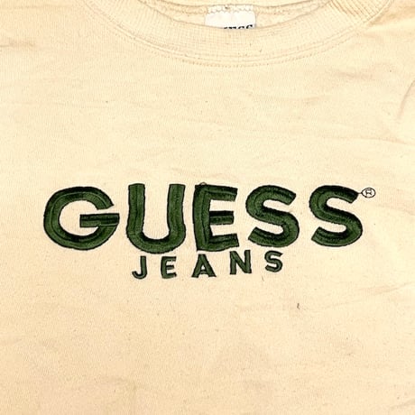 【USED】90's GUESS JEANS EMBROIDERED LOGO SWEATSHIRT