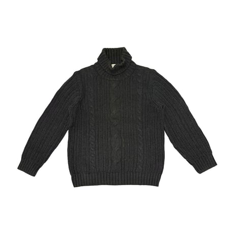 【USED】90's-00's L.L.Bean HIGH-NECK CABLE×RIB KNIT SWEATER
