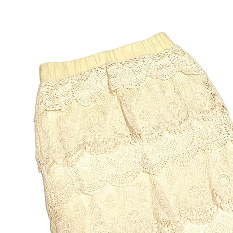 【USED】00'S ORIGAMI by vivien CROCHETED LACE SKIRT