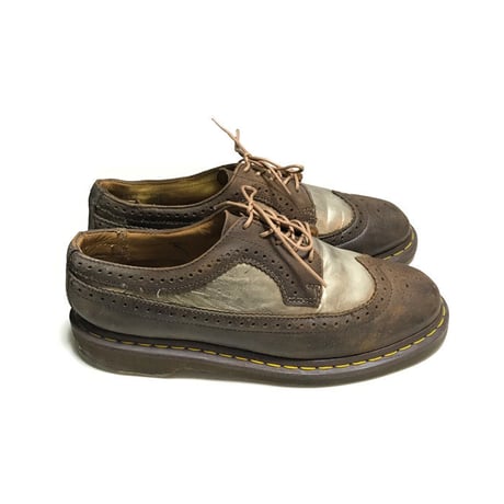 【USED】DR. MARTENS WING TIP SHOES GOLD
