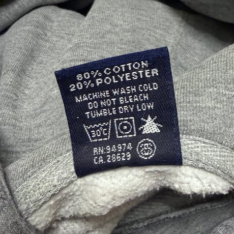 【USED】90's-00's STUSSY StuC HOODIE GRAY