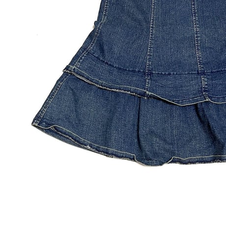 【USED】00's JON DENIM TIERED SKIRT