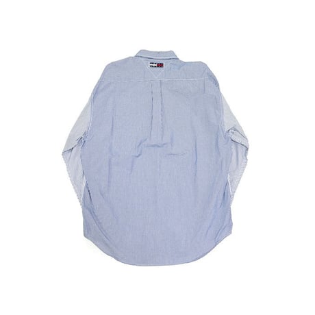 【USED】90'S-00'S TOMMY JEANS CHECK & STRIPE SWITCHING SHIRT