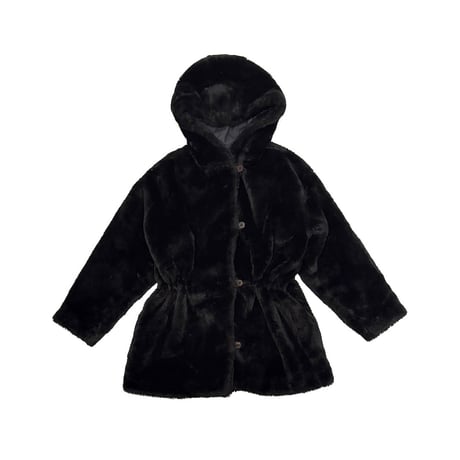 【USED】90's-00's Calvin Klein Sport Hooded Faux Fur Coat