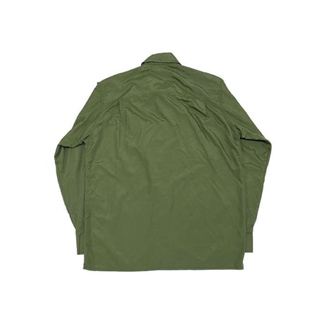 【DEAD STOCK】90'S FLY NYLON RIP STOP SHIRT "OLIVE GREEN"