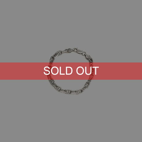 【USED】Vintage SILVER925 ANCHOR CHAIN BRACELET MADE IN ITALY