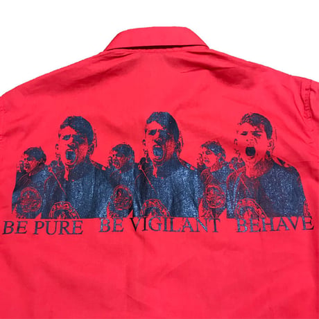 【DEADSTOCK】RAF SIMONS 2002 SS "BE PURE BE VIGILANT BEHAVE" SHIRT