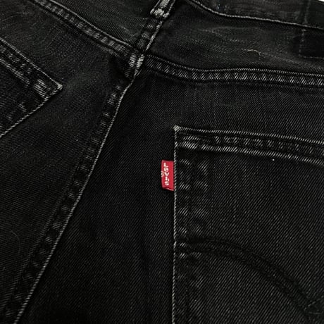 【USED】00's American Vintage Levi's BLACK DENIM SHORTS