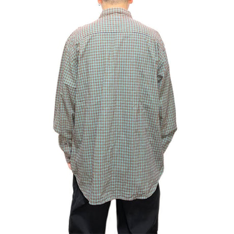 【USED】90'S-00'S OLD GAP GREEN × YELLOW × BROWN CHECK SHIRT