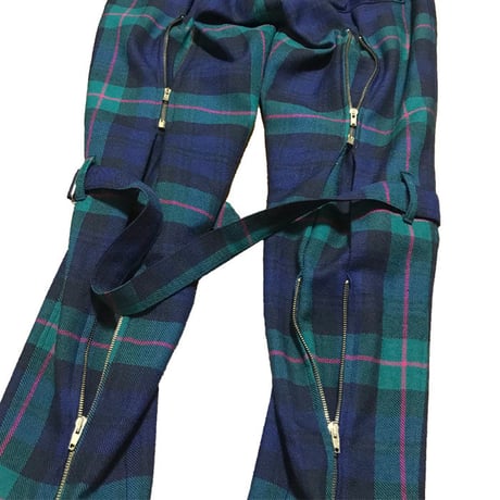 【USED】90'S VIVIENNE WESTWOOD PINK GORDON WOOL BONDAGE TROUSERS