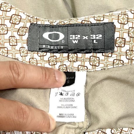 【USED】00'S OAKLEY COTTON GIMMICK PANTS