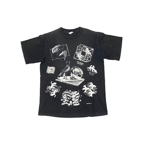 【USED】90'S M.C. ESCHER MULTI PRINT T-SHIRT