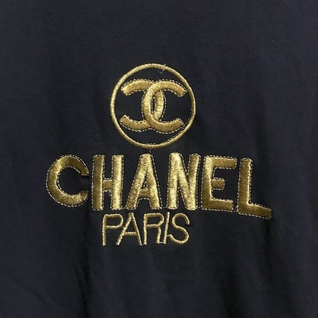 【USED】BOOTLEG CHANEL EMBROIDERED L/S T-SHIRT