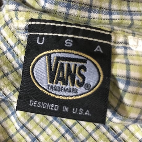 【USED】90'S VANS PULL-OVER CHECK SHIRT