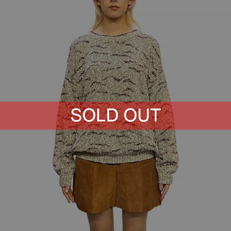 【USED】90'S MICHAEL GERALD MIX KNIT SWEATER