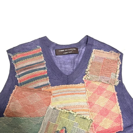 【USED】COMME des GARÇONS HOMME PLUS 2000ss Patchwork Knit Vest