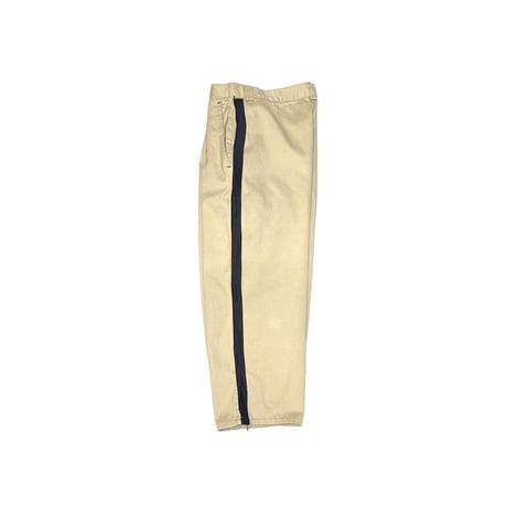 【USED】80's QUATTRO French Cotton Side Line Ankle Pants