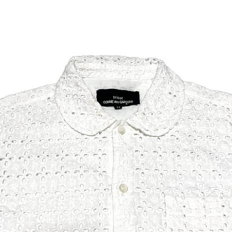 【USED】90's-00's tricot COMME DES GARÇONS CUTWORK EMBROIDERY S/S BLOUSE