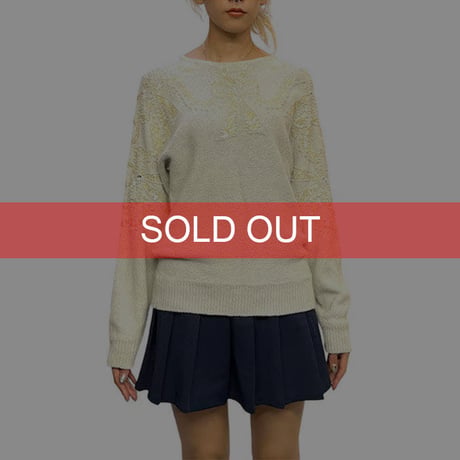 【USED】90'S Jaclyn Smith SEQUIN RIBBON KNIT SWEATER
