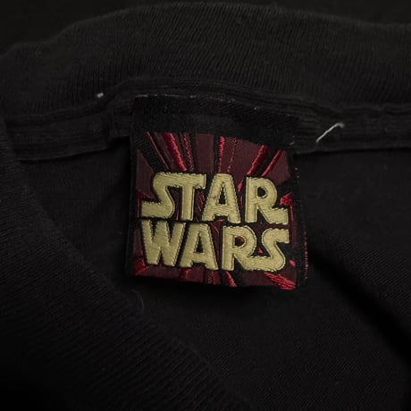 【USED】90's-00's Star Wars Episode 1 Darth Maul Flocked Print T-Shirt