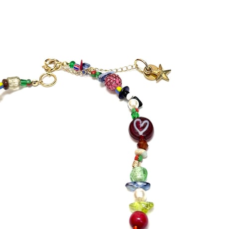 【LIBeRté】Cross charm colorful bees necklace