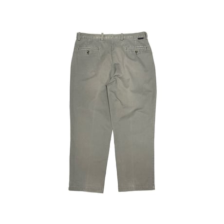 【USED】90's DOCKERS Two Tuck Wide Chino Pants Faded Gray Made in USA