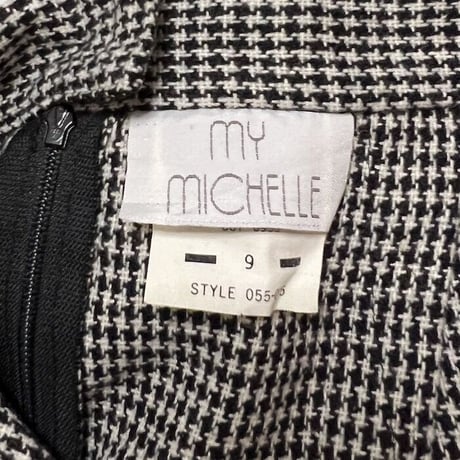 【USED】80'S MY MICHELLE HOUNDSTOOTH SKIRT